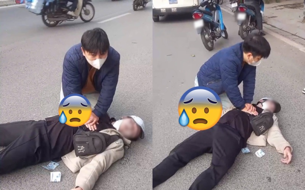 Bác sĩ ép tim cứu sống thanh niên ngừng tuần hoàn trên phố