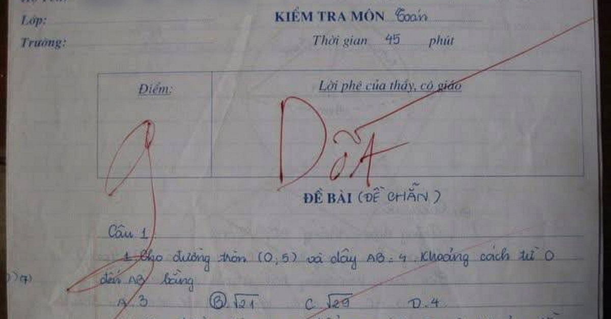 Bài kiểm tra 9 điểm bị giáo viên phê DỐT, nữ sinh Hải Phòng đọc xong cảm động: Đây là người thầy mình vô cùng trân trọng!