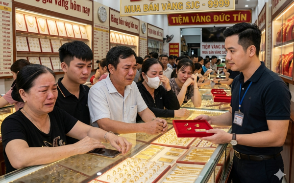 Giá vàng trong nước và thế giới đang nhanh chóng thu hẹp khoảng cách