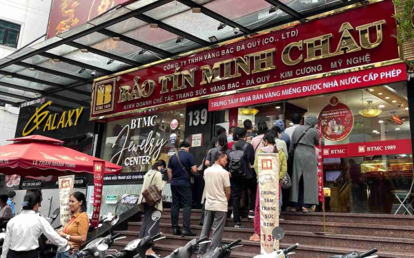 Giá vàng Bảo Tín Minh Châu giảm mạnh trước thời điểm công an công bố vi phạm