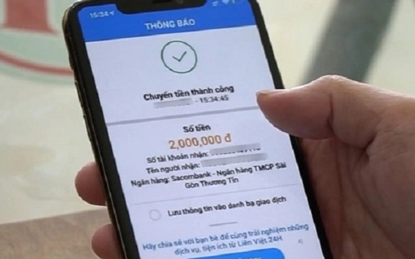 Phong tỏa tài khoản ngân hàng, phạt tới 500 triệu nếu người dùng nhận, chuyển tiền có nội dung sau