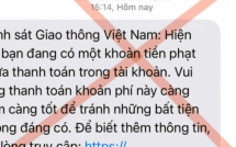 Tất cả người dân khi nhận được tin nhắn "phạt nguội" dạng này, cần xóa ngay lập tức