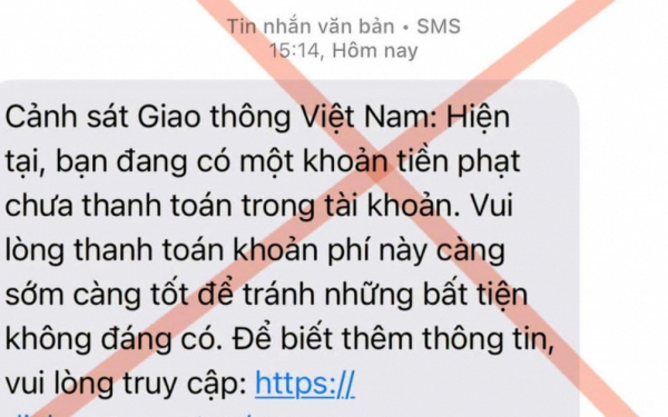 Tất cả người dân khi nhận được tin nhắn "phạt nguội" dạng này, cần xóa ngay lập tức