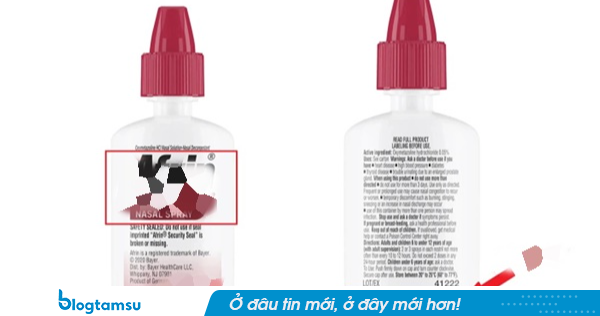 Bayer thu hồi gần 800.000 chai xịt mũi Afrin do nguy cơ gây ngộ độc ở trẻ em
