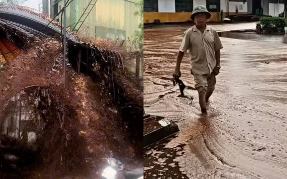 Sét đánh trúng bể chứa của nhà máy đường ở Nghệ An, 2.000 tấn mật tràn ra gây thiệt hại hàng tỷ đồng