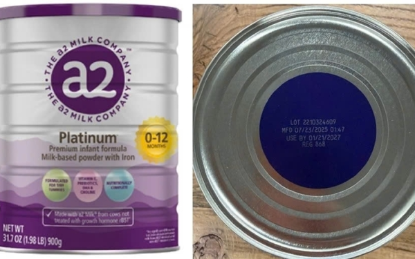Bộ Y tế cảnh báo khẩn liên quan đến 3 lô sữa công thức a2 Platinum Premium bị thu hồi tại Mỹ