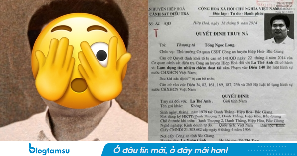 Ai thấy La Thế Anh ở đâu, trình báo ngay theo số 02043.854.666