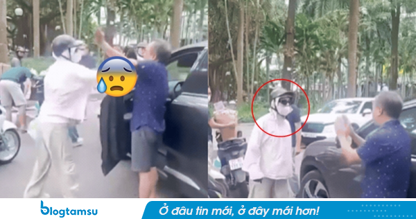 Va chạm giao thông, người phụ nữ đèo con nhỏ lao vào lăng mạ, đánh đập tài xế ô tô