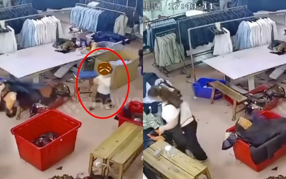 Bố mẹ hoảng loạn tìm con "mất tích" trong xưởng may, camera ghi lại cảnh tượng "đứng tim"