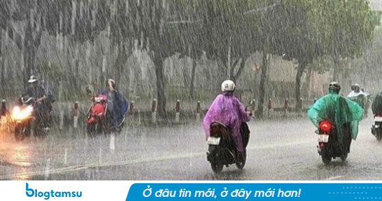 Dự báo mưa lớn cục bộ, lốc, sét, mưa đá, gió giật mạnh ở khu vực Bắc Bộ và Trung Bộ