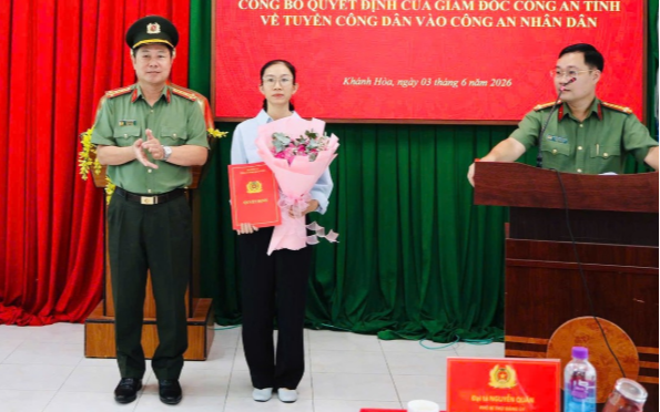 Tuyển vợ của Thiếu tá hy sinh Nguyễn Xuân Hải vào lực lượng Công an nhân dân