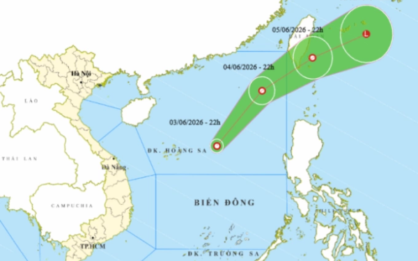 Biển Đông xuất hiện áp thấp nhiệt đới đầu tiên trong năm 2026