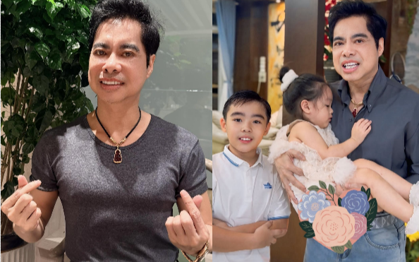 Danh ca Ngọc Sơn công khai khoe con trai, con gái kháu khỉnh
