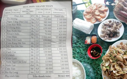 Kết quả xác minh vụ hóa đơn bữa ăn hơn 50 triệu đồng gây xôn xao ở Quảng Ninh