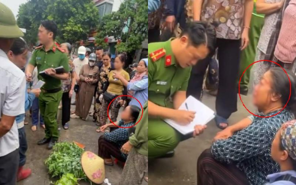 Công an vào cuộc xác minh vụ chủ cửa hàng hải sản xịt nước vào mặt cụ bà bán rau ở Phú Thọ