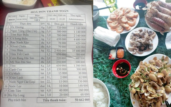 Kết quả xác minh cuối cùng vụ bữa ăn 50 triệu đồng tại Quảng Ninh: Chủ nhà hàng lên tiếng