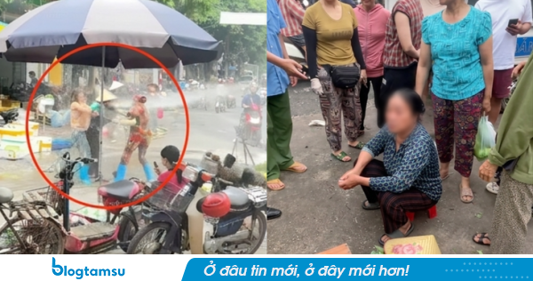 Video bóc trần nguồn cơn vụ người phụ nữ bán rau bị chủ quán hải sản xịt nước tăng áp vào mặt