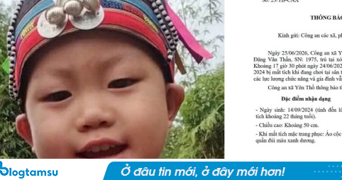 Công an tỉnh Cao Bằng phát thông báo khẩn: Đề nghị cả nước phối hợp tìm kiếm cháu bé 22 tháng tuổi mất tích