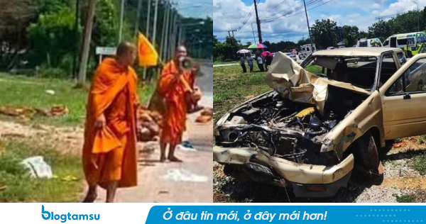 Bé trai lái xe bán tải lao vào đoàn hành hương, ít nhất 8 nhà sư thiệt mạng