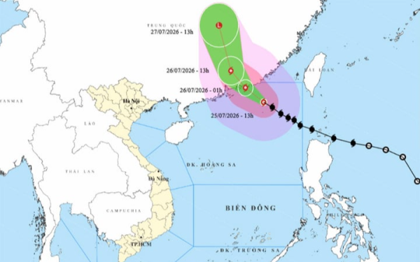 Bão số 2 Noul đạt đỉnh cấp 12, cường độ cực đại, đang di chuyển rất nhanh