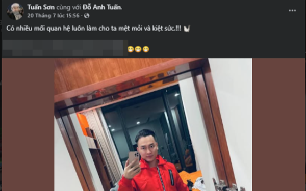 Bức ảnh đắt giá cuối cùng của Tuấn Sơn Phi Hồ trên mạng xã hội trước khi TV ở chung cư Tây Mỗ
