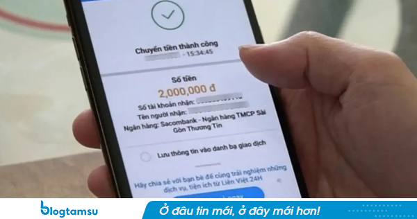 Cảnh báo: Tài khoản ngân hàng có thể bị phong tỏa nếu nhận hoặc chuyển tiền với nội dung này