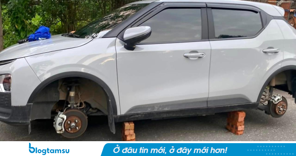 Vụ ô tô bị trộm 2 bánh khi đỗ trong khu đô thị ở Hà Nội: Đã bắt được nghi phạm