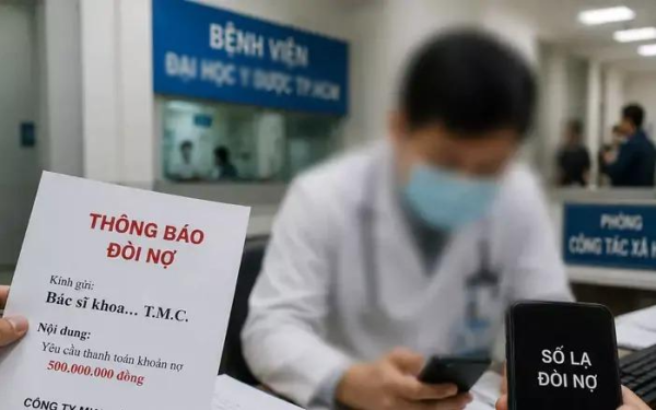 Đòi nợ kiểu “khủng bố”: Gửi giấy đến bệnh viện, gây áp lực bắt bác sĩ bỏ tiền túi trả thay