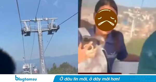 Du khách hoảng loạn bật khóc khi cabin cáp treo rung lắc dữ dội