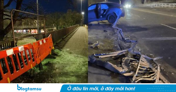 Hiện trường tan hoang khi ngôi sao bóng đá lái siêu xe gây tai nạn chỉ ít giờ sau chiến thắng tưng bừng sân cỏ