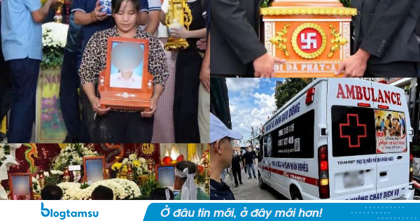 Nghẹn ngào: Giờ phút tiễn đưa 3 mẹ con trong vụ thảm án ở Đồng Nai về quê nhà an táng