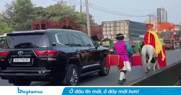 Xác minh clip 'thầy trò Đường Tăng' cưỡi ngựa trên làn ô tô ở TPHCM