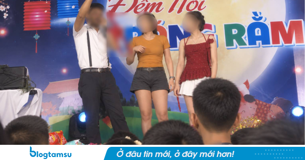 Hình ảnh gây tranh cãi trong Đêm hội Trung thu ở khu dân cư Hà Nội