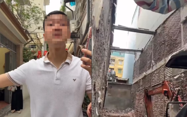 Xôn xao clip chủ nhà ‘quỵt’ tiền phá dỡ công trình ở Hà Nội